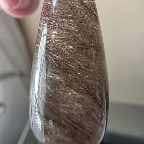 Sterling Rutilated Quartz Pendant - Picture 2 of 10